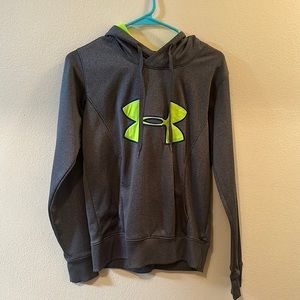 Women’s Lime Green and Grey Under Armour Sweatshirt